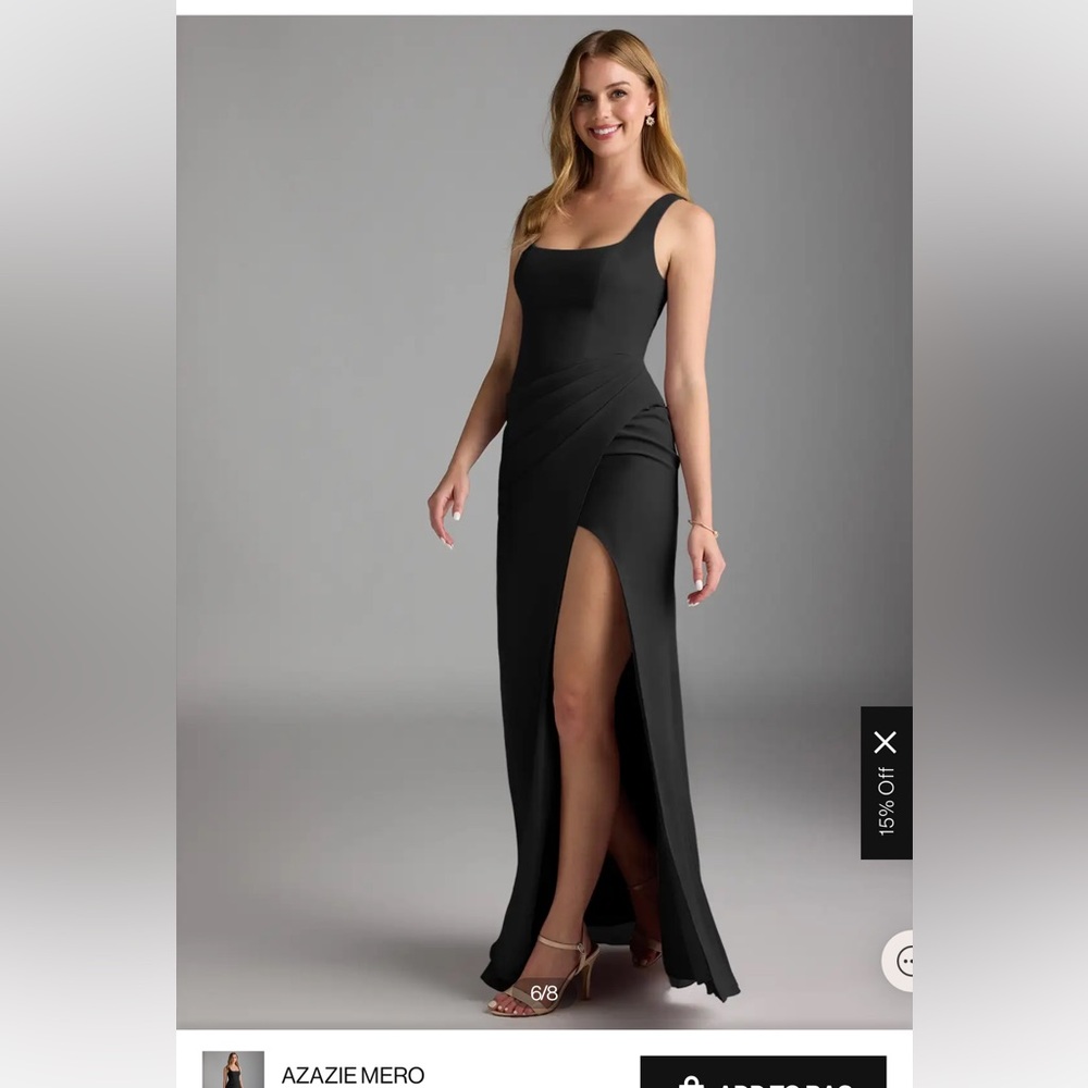 AZAZIE Mero in black Chiffon